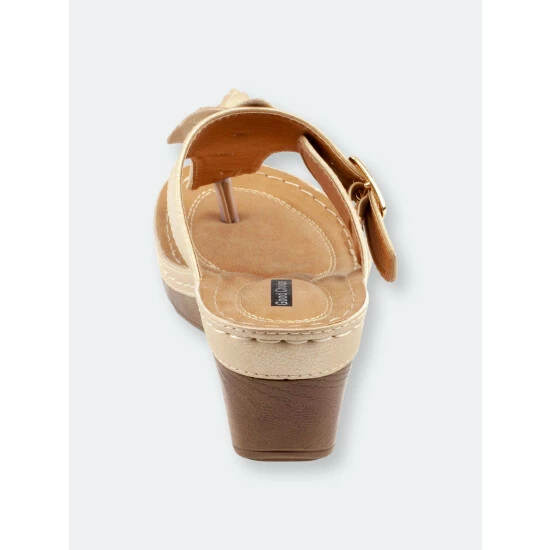 GC SHOES Flora Gold Wedge Sandals 5 GC SHOES Flora Gold Wedge Sandals - Image 3
