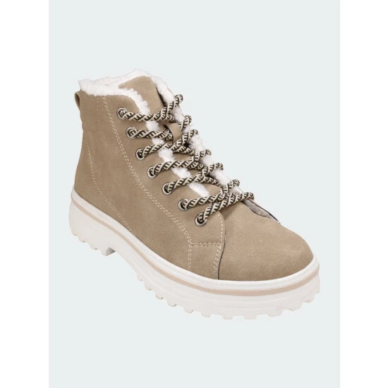 GC SHOES Justine Lace-Up Taupe Bootie Booties 3 GC SHOES Justine Lace-Up Taupe Bootie Booties