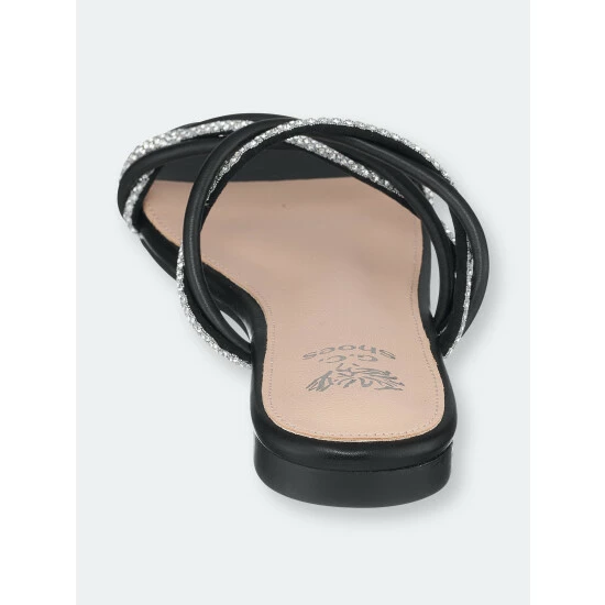 GC SHOES Ceela Black Flat Sandals 5 GC SHOES Ceela Black Flat Sandals - Image 3