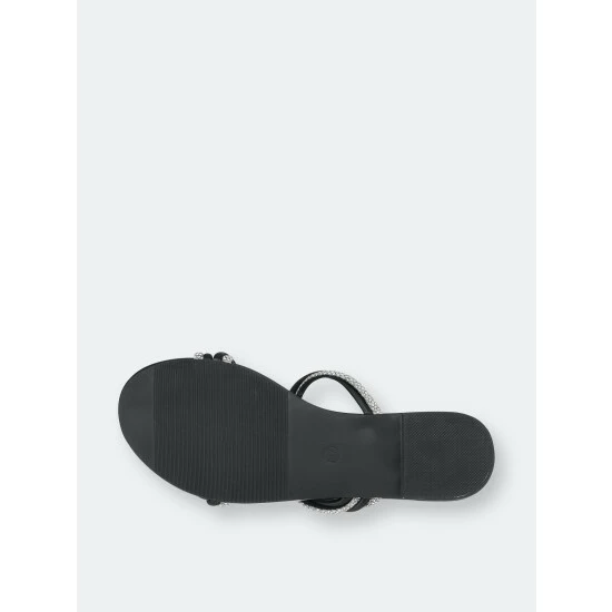 GC SHOES Ceela Black Flat Sandals 7 GC SHOES Ceela Black Flat Sandals - Image 5