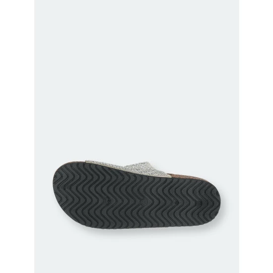 GC SHOES Holly Silver Footbed Sandals 7 GC SHOES Holly Silver Footbed Sandals - Image 5