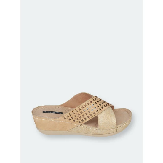 GC SHOES Isabella Gold Wedge Sandals 4 GC SHOES Isabella Gold Wedge Sandals - Image 2