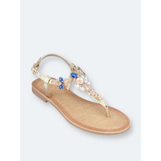 GC SHOES Josie Multi Flat Sandal Sandals Multicolor 3 GC SHOES Josie Multi Flat Sandal Sandals Multicolor