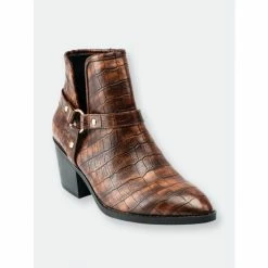 GC SHOES Dover Ankle Booties Cognac