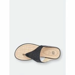 GC SHOES Jamm Black Flat Sandals -GC SHOES Shop unnamed file 829