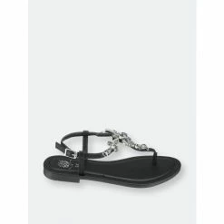 GC SHOES Josie Black Flat Sandal Sandals 8 GC SHOES Josie Black Flat Sandal Sandals -GC SHOES Shop unnamed file 851