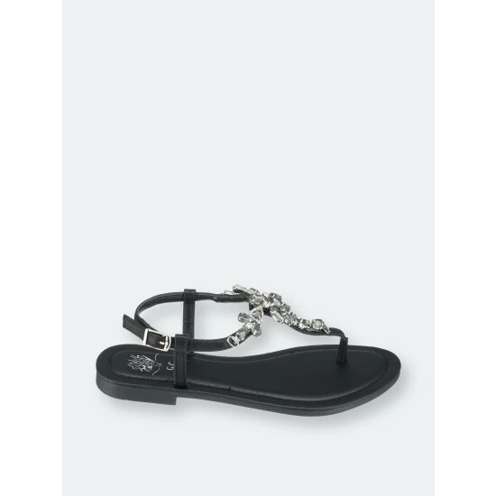 GC SHOES Josie Black Flat Sandal Sandals 4 GC SHOES Josie Black Flat Sandal Sandals - Image 2