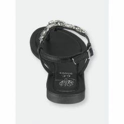 GC SHOES Josie Black Flat Sandal Sandals 9 GC SHOES Josie Black Flat Sandal Sandals -GC SHOES Shop unnamed file 852