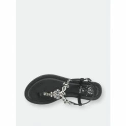 GC SHOES Josie Black Flat Sandal Sandals 10 GC SHOES Josie Black Flat Sandal Sandals -GC SHOES Shop unnamed file 853