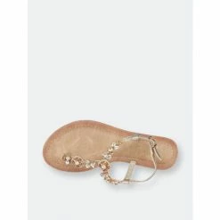GC SHOES Ann Gold Flat Sandals -GC SHOES Shop unnamed file 863
