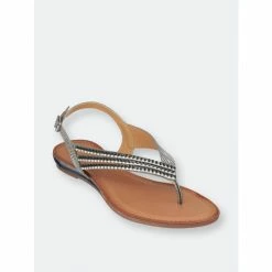 GC SHOES Mabel Black Flat Sandals