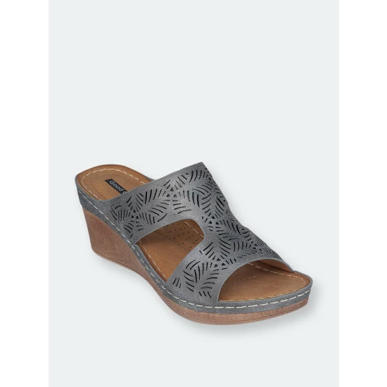 GC SHOES Drift Pewter Wedge Sandals 3 GC SHOES Drift Pewter Wedge Sandals