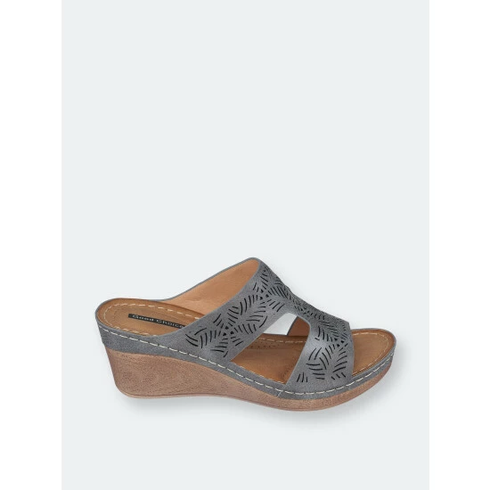 GC SHOES Drift Pewter Wedge Sandals 4 GC SHOES Drift Pewter Wedge Sandals - Image 2