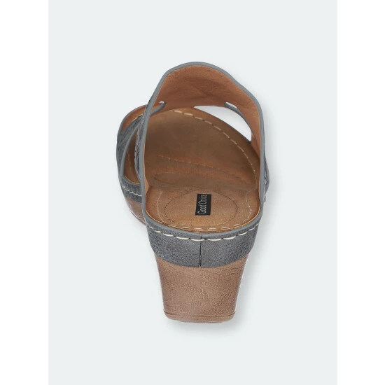 GC SHOES Drift Pewter Wedge Sandals 5 GC SHOES Drift Pewter Wedge Sandals - Image 3