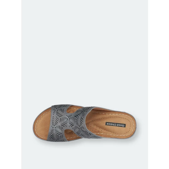 GC SHOES Drift Pewter Wedge Sandals 6 GC SHOES Drift Pewter Wedge Sandals - Image 4