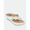GC SHOES Ammie White Wedge Sandals -GC SHOES Shop unnamed file 896