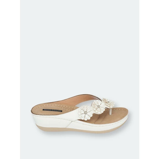 GC SHOES Ammie White Wedge Sandals 4 GC SHOES Ammie White Wedge Sandals - Image 2