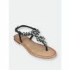 GC SHOES Angie Black Flat Sandals -GC SHOES Shop unnamed file 906