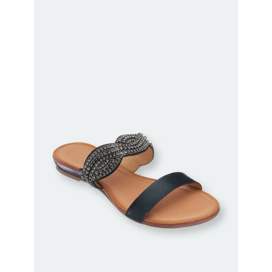 GC SHOES Jacey Black Flat Sandals 3 GC SHOES Jacey Black Flat Sandals