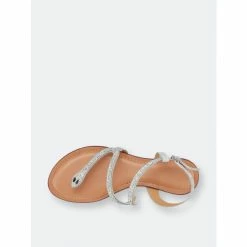 GC SHOES Sky Silver Flat Sandals 9 GC SHOES Sky Silver Flat Sandals -GC SHOES Shop unnamed file 921