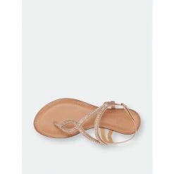 GC SHOES Selena Rose Gold Flat Sandals 10 GC SHOES Selena Rose Gold Flat Sandals -GC SHOES Shop unnamed file 927
