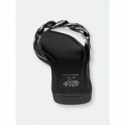 GC SHOES Rina Black Flat Sandals -GC SHOES Shop unnamed file 936