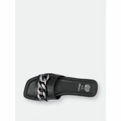 GC SHOES Rina Black Flat Sandals -GC SHOES Shop unnamed file 937