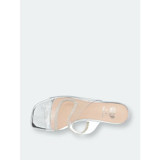 GC SHOES Sucany Silver Low Heel Sandals 6 GC SHOES Sucany Silver Low Heel Sandals - Image 4