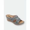 GC SHOES April Pewter Wedge Sandals -GC SHOES Shop unnamed file 966