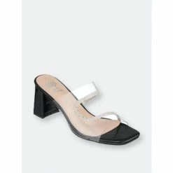 GC SHOES Sucany Black Low Heel Sandals