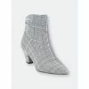 GC SHOES Levi Grey Ankle Bootie Booties Grey Plaid -GC SHOES Shop unnamed file 974