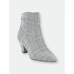 GC SHOES Levi Grey Ankle Bootie Booties Grey Plaid