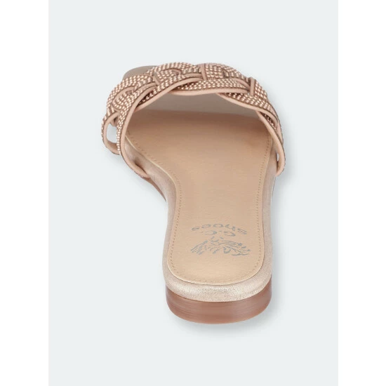 GC SHOES Dana Rose Gold Flat Sandals Rosegold 5 GC SHOES Dana Rose Gold Flat Sandals Rosegold - Image 3
