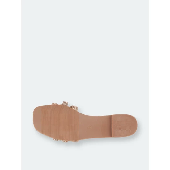 GC SHOES Dana Rose Gold Flat Sandals Rosegold 7 GC SHOES Dana Rose Gold Flat Sandals Rosegold - Image 5