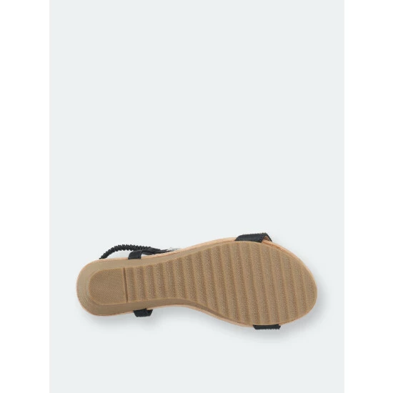 GC SHOES Coretta Black Wedge Sandals 5 GC SHOES Coretta Black Wedge Sandals - Image 3